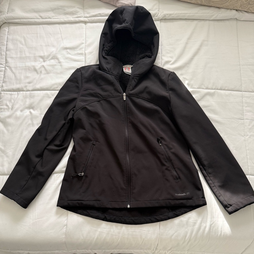 Avalanche Women's Black Hooded Utility Softshell Jacket